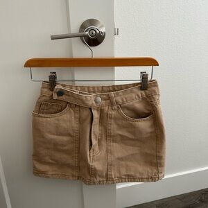 Tan Mini Skirt